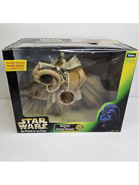 SEALED Star Wars Power of the Force Bantha and Tusken Raider 1998 - BOX WEAR